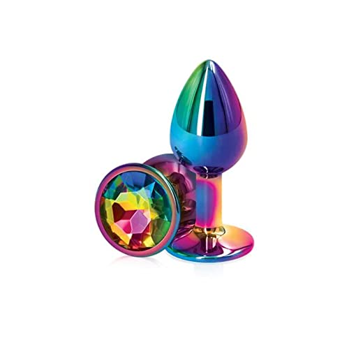 Rear Assets Anal Butt Plug - Mulitcolor - Small - (Rainbow)