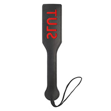 Load image into Gallery viewer, VENESUN Slut Spanking Paddle, 12.6inch Faux Leather Paddles for Adults BDSM Play, Black
