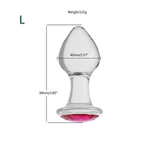 Load image into Gallery viewer, Sex Toys Butt Plug Anales Toy Plug Anal Plug Adult Toys Woman Sex Sex Things for Women Pleasure 3 Size Clear Glass Butt Plug Masturbators (Size : L)
