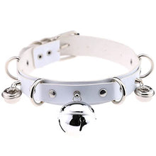 Load image into Gallery viewer, Ligirlsexy Collar Band Sexy Metal Bell Faux Leather Comfortable Neck Belt for Bedroom - Red
