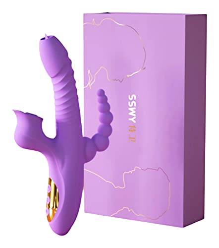 Vibrator for Women 3 in 1 G-Spot Rabbit Anal Dildo, Adult Sex Toy with 10 Vibrating Modes for Women - Waterproof Rechargeable Clitoris Vagina Stimulator Massager - Vibrador para Mujer