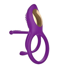 Load image into Gallery viewer, 3 in 1 and 10 Modes Vibrator for Couple, Extension Time Vibrating Cock Ring, Men&#39;s Penis Rings Vibrators, Perineum Vibrator, G spot, Clitorals Stimulator for Women (Purple with Remote)
