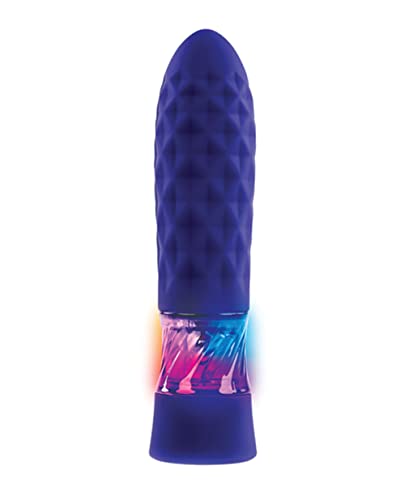 Evolved Novelties - Raver - Rechargeable Silicone Light-Up Vibrating Bullet - Blue