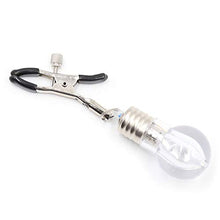 Load image into Gallery viewer, LANWAN Light Bulb Nipple Clamps Silver Clip Adjustable Body Jewelry Non-piercing Metal Clamp for Women Men
