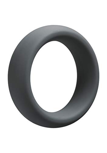 Doc Johnson OptiMALE - Tapered C-Ring - Stretchy Silicone - 45mm Unstretched Inner Diameter - Rounded Edges - Won't Dig Into Skin - Slate