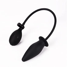 Load image into Gallery viewer, Soft Silicone Inflatable Anal Dildo Butt Plug Dilator Sex Toy for Women Men Gay Black Pump Vagina Extender (Color : Black)
