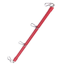 Load image into Gallery viewer, LUOEM Spreader Bar Position Ankle Cuffs Leg Spreader Bar Restraint Sports Training Tools for Adults Couple (Red)
