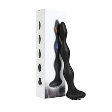 Load image into Gallery viewer, Vibrating, Heating and Thrusting Electric Shock Anal Beads, Body-Safe Silicone Anal Plug Sex Toys, Water Proof and USB Charging Prostate Massager, Black Butt Plug for Beginners and Advanced Users
