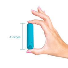 Load image into Gallery viewer, plusOne Bullet Vibrator for Women with Finger Sleeve - Mini Vibrator Made of Body-Safe Silicone, Fully Waterproof, USB Rechargeable - Personal Massager with 10 Vibration Settings Teal
