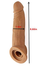 Load image into Gallery viewer, New 20209 Soft Realistic Sleeve Extender Sheath Men Men Enhancement Extender Sleeves Brown
