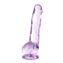 Load image into Gallery viewer, Blush 8 Inch Long Crystalline Dildo - 1.5&quot; Wide - Harness Compatible Suction Cup for Hands Free Play - Realistic Lifelike Hand Sculpted Sex Toy for Men Women Couples - Clear Amethyst
