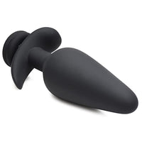 TAILZ Interchangeable 10X Vibrating X-Large Premium Silicone Anal Plug with Remote Control for Men Women & Couples. Body-Safe Silicone Plug with Compatible Tails, Easy to Clean - X-Large, Black