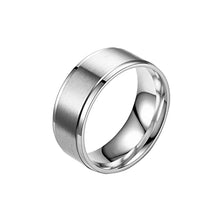 Load image into Gallery viewer, Wuztai Couple Rings Frosted Surface Stainless Steel Ring Anti-Scratch Not Fading Couple Titanium Steel Ring (Silver-M, 13)
