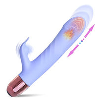 Eupher Pulsating Rabbit Vibrator for Women, Magnetic Rechargeable G Spot Clitoral Dildo Vibrator with 107? Heating & 9 Thrust Pulsating & 9 Vibrating & 3 Hitting Vaginal Anal Stimulator Adult Sex Toy