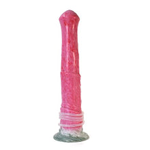 Load image into Gallery viewer, 11 Inch Soft Multi Color Artificial Horse Dildo Squirting Dildo Flexible Color Mixed with Strong Suction (Pink)
