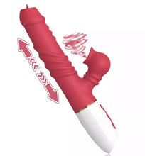 Load image into Gallery viewer, Realistic Rose Rabbit Vibrator Thrusting Dildo for Women, Licking Tongue G Spot Sex Toy with 3 Telescopic &amp; 10 Vibration Modes ,Clitoral Stimulator for Women Adult Sex Toys &amp; Games
