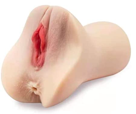 SOFTTOYS Male Masturbator Sex Toy, Pocket Pussy with Realistic Thick Labia Textured Vagina and Tight Anus, Portable Flesh Light Anal Stroker Play Pleasure Sex Toys for Men