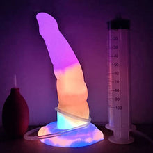 Load image into Gallery viewer, 8.07&quot; Luminous Squirting Dildo Silicone Anal Dildo Butt Plug Toy for Women, Realistic Ejaculating Dildo Suction Cup Dildo Adult Sex Toy, Flexible Dildo Anal Plug
