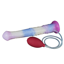 Load image into Gallery viewer, 11 Inch Soft Multi Color Artificial Horse Dildo Squirting Dildo Flexible Color Mixed with Strong Suction (Purple+White)
