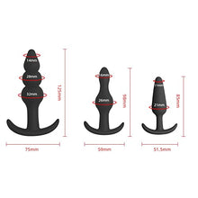 Load image into Gallery viewer, ERUN Silicone Anal Plug Beads Butt Plug, Pack of 3 Anal Plugs, Trainer Set from Beginners to Advanced Player, Kit for Comfortable Long-Term Wear, Anal Sex Toys for Adult Couples
