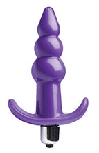 Load image into Gallery viewer, Lynx Ribbed Vibrating Anal Plug - Purple
