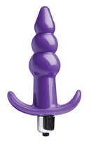 Lynx Ribbed Vibrating Anal Plug - Purple