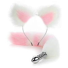 Load image into Gallery viewer, Sexy Fox Metal Butt Plug Tail with Hairpin Kit Tail for Couple Cosplay (Color : Sky Blue)
