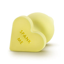 Load image into Gallery viewer, Blush Naughty Candy Heart - Smooth Satin Silicone Heart Shaped Bottom Anal Butt Plug Sex Toy for Men and Women - Yellow
