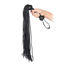 Load image into Gallery viewer, VENESUN Bondage Spanking Flogger, 25inch Faux Leather Whips for Adult BDSM Play, Black
