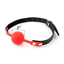 Load image into Gallery viewer, Ball Gag Red Silicone Large - 2 inch by HappyNHealthy
