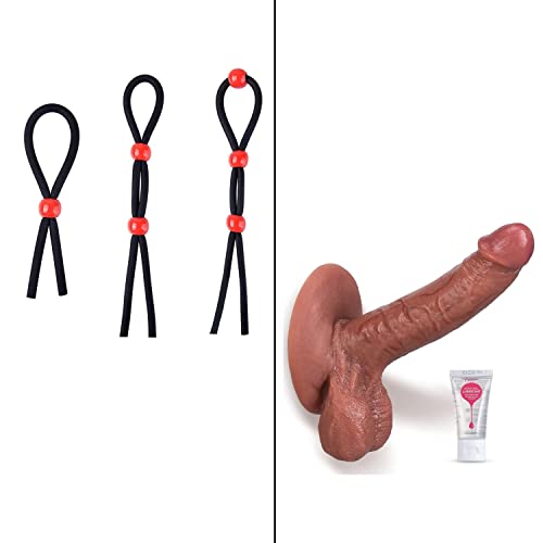 Adjustable Cock Ring & Realistic Dildo