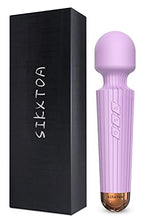 Load image into Gallery viewer, SIKXTOA Mini Vibrator, 8 Speeds 20 Patterns, G Spot Massage Wand, Clitoral Stimulator, Dildo, Sex Toys- Rechargeable Handheld Powerful Silent Waterproof, Female Adult Toys (Lavender)
