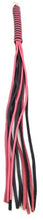 Load image into Gallery viewer, Heart 2 Heart Leather Thong Whip Blk/Pink 16&quot;
