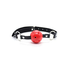 Load image into Gallery viewer, FHBWQY Sexy BDSM Binding Toys Open Mouth, Plug Mouth, Sex, Leather Mouth Ball with Holes, Adult Passion Props (Color : D)
