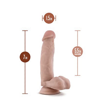 Load image into Gallery viewer, Blush Dr. Skin Realistic 7 Inch Long 1.5 Inch Thick Dildo with Suction Cup Base &amp; Balls Realistic Dildo Soft Real Feel Female Sex Toy Dildo for Beginners Women Men Couples Adult Sex Toy
