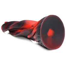 Load image into Gallery viewer, CREATURE COCKS Hell Kiss Twisted Tongues Silicone Dildo for Men, Women, &amp; Couples. Strong Suction Base Phthalate-Free Premium Red &amp; Black Silicone Twisted Tongues Dildo. 1 Piece, Red.
