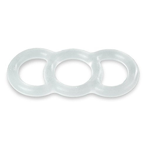 LeLuv Loop Handle Penis Tension Ring Eyro Clear Silicone .9 inch Unstretched Diameter Single