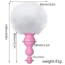 Load image into Gallery viewer, LSCZSLYH Silicone Anal Plug Plush Rabbit Tail Sex for Women Men Gay Sexy Butt Plug Tail Anal Plug Erotic Role Play Accessories (Color : Silicone Rose)
