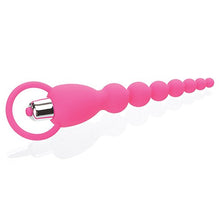 Load image into Gallery viewer, Adam &amp; Eve Booty Bliss Vibrating Anal Beads, Pink | Waterproof Silicone Butt Plug with Removable Bullet Vibrator | 7.75 Total Length, 6 Insertable
