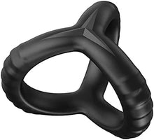 Load image into Gallery viewer, Silicone Penis Rings for Erection Enhancing-Premium Training Cock Ring for Mens Sexual Life and Stamina Prolonging, Male Sex Toys for Couples (black-ring02)
