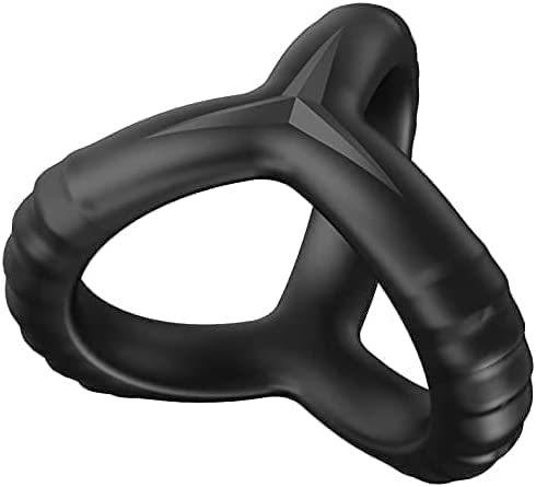 Silicone Penis Rings for Erection Enhancing-Premium Training Cock Ring for Mens Sexual Life and Stamina Prolonging, Male Sex Toys for Couples (black-ring02)