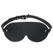 Load image into Gallery viewer, Eye mask Blindfold mask Eye Patch lightproof PU Leather Sexy Men&#39;s and Women&#39;s Cosplay SM Handcuffs Restraints Training Adjustable Costume Accessories (Black)
