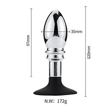 Load image into Gallery viewer, Lock Love Detachable Silicone Sucker Metal Anal Beads Adult Toys and Vagina Sex Toys with Suction Cup &amp; Anchor (Round)
