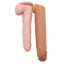 Load image into Gallery viewer, Amalgo Really 10.5 inch Skin Ample Penis Enhancer Sheath Extender New Year 2020 Type Enlargement Extra Large Male Stretchy Moving Extension Sleeve Cage Home Gift
