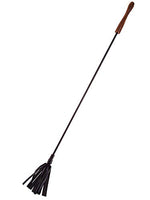 ROUGE GARMENTS Leather Riding Crop with Wooden Handle, Black