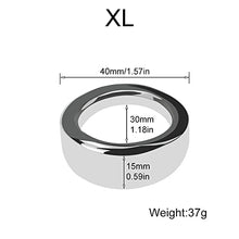 Load image into Gallery viewer, Tabuy Stainless Steel Male Cock Ring Glans Ring Metal Penis Ring Delayed Ejaculation Increase Stimulation Sex Toys for Men (X-Large)
