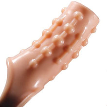 Load image into Gallery viewer, Silicone Penis Enlargement Sleeve Cock Ring Penis Lock Sperm Sex Products Delay Ejaculation Sex Toys for Men Adult (Transparent) (Skin)
