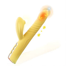 Load image into Gallery viewer, Rabbit Sucking Vibrator for Clitoral G Spot, Sexual Tools for Female Heating Rabbit Adult Dildo Clitoralis Stimulator 8 Thrusting Mode with 5 Suction and 8 Vibration Sex Toys Yellow
