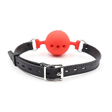 Load image into Gallery viewer, Soft Silicone Gag Ball BDSM Oral Bondage Gear Fetish Open Mouth Breathable Sex Toys for Couples Cosplay Slave Exotic Accessories (Red)
