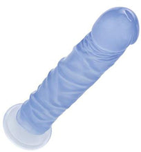 Load image into Gallery viewer, Adam &amp; Eve Tall Boy Dildo, Blue | Realistic, Flexible Rubber Dildo | 8.5 Inches Insertable Length | Great with Water Based Lubes
